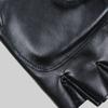 Half-finger gloves driving men's touch screen short thin autumn and winter hand repair velvet warm simulation leather