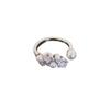 Sweet Fashion Unique Design Zircon Star & Pearl Open Ring - Light Luxury High-End Simple Index Finger Ring for Women