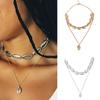 Summer Gifts Chain Choker Bohemian Cowry Seashell Pendant Multilayer Shell Necklace Beach Jewelry