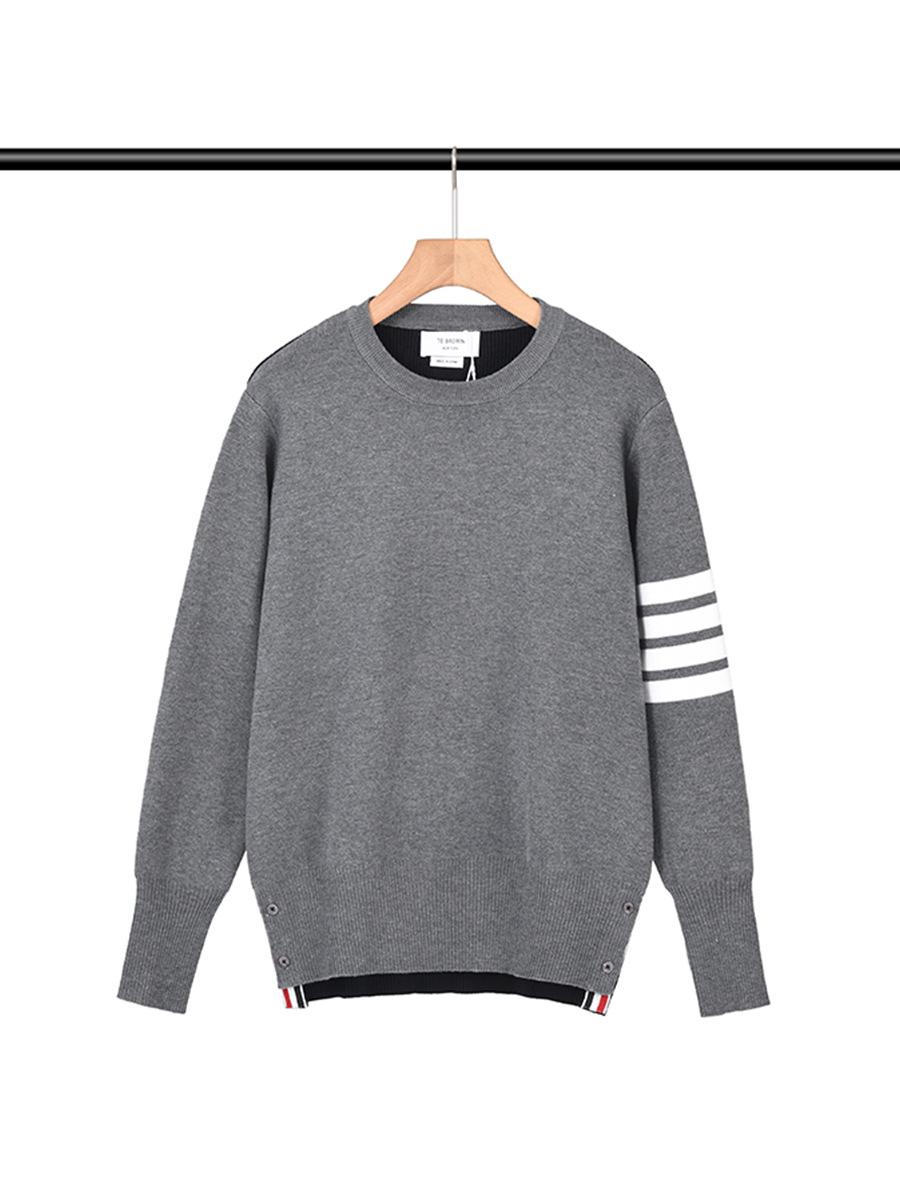 

TB BROWIN2025 Autumn/Winter Colorblock Wool Sweater with Four Stripes Size 4