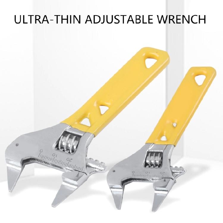 Ergonomic Mini Adjustable Wrench Tool NonSlip Rubber Grip Steel Spanner For Professional Technicians for Limited Space