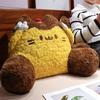 Creative Cat Bedside & Office Lumbar Support Cushion: Large Cartoon Pillow for Seat, Sofa, Car.
