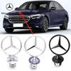2025 Hot For Benz 1Pcs 44mm 3D Zinc Alloy Car Front Hood Emblem Bonnet Label Badge for Mercedes Benz W204 W210 W220 W212 C180 C2