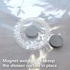 AIMOONSA Rideau de douche transparent PEVA 180 x 200 cm - œillets inox, aimants pondérés