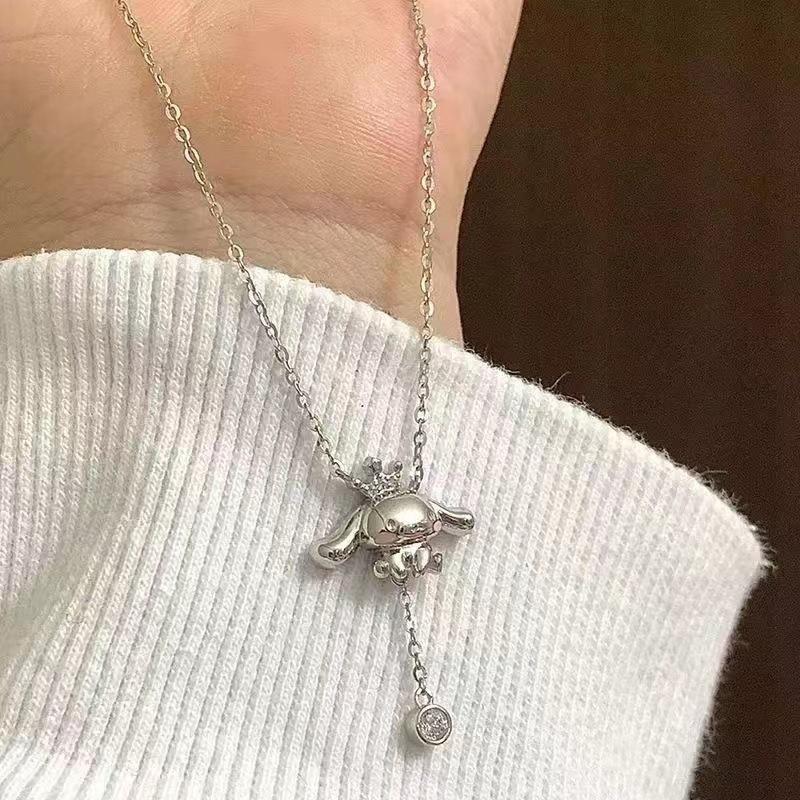 Cartoon Cute Tassel Chain Necklace Anime  Ladies Chain Pendant Jewelry