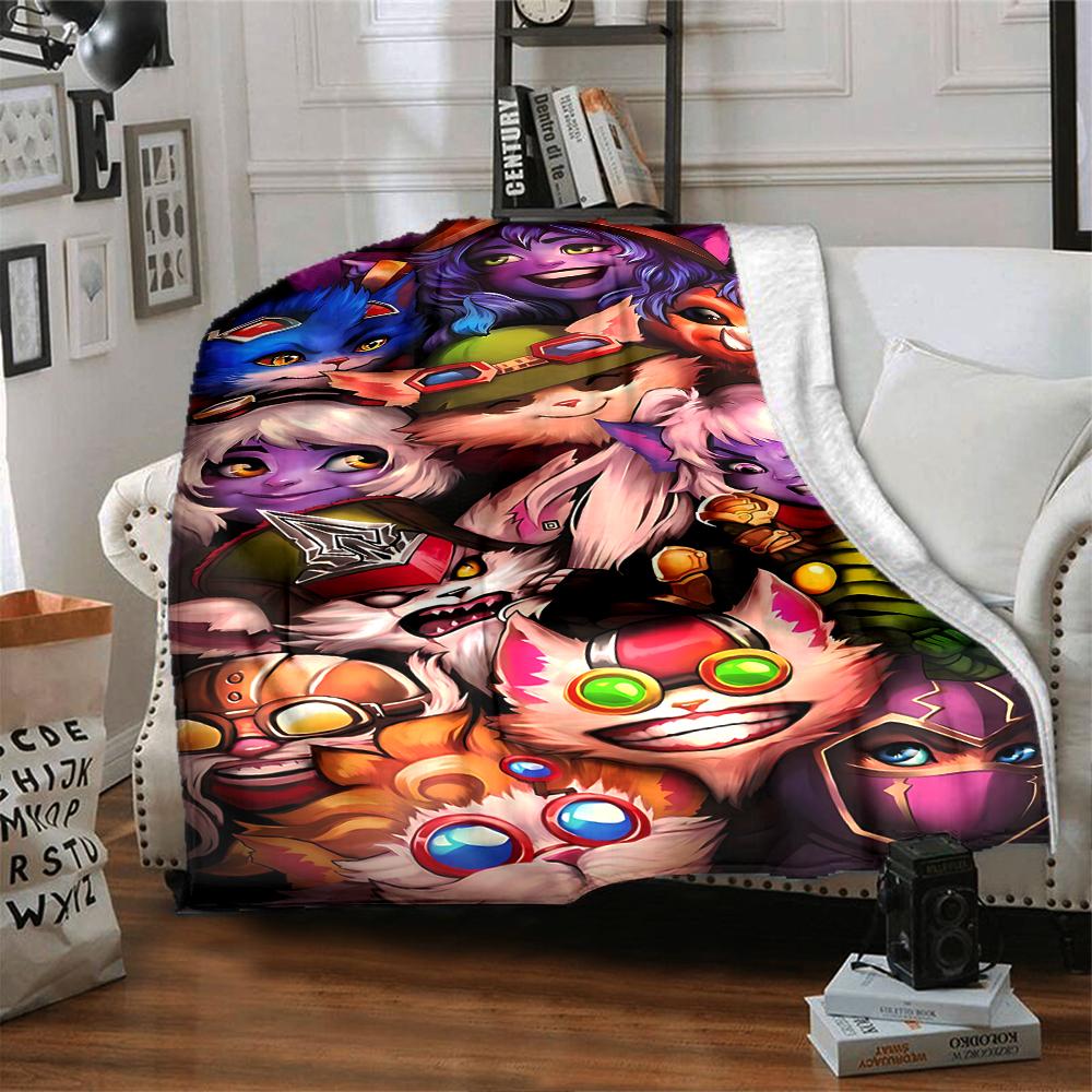 Fantasy Cat Characters Blanket Soft Throw Blanket For Home Bedroom Bed Sofa Travel Office Solid Christmas Blanket