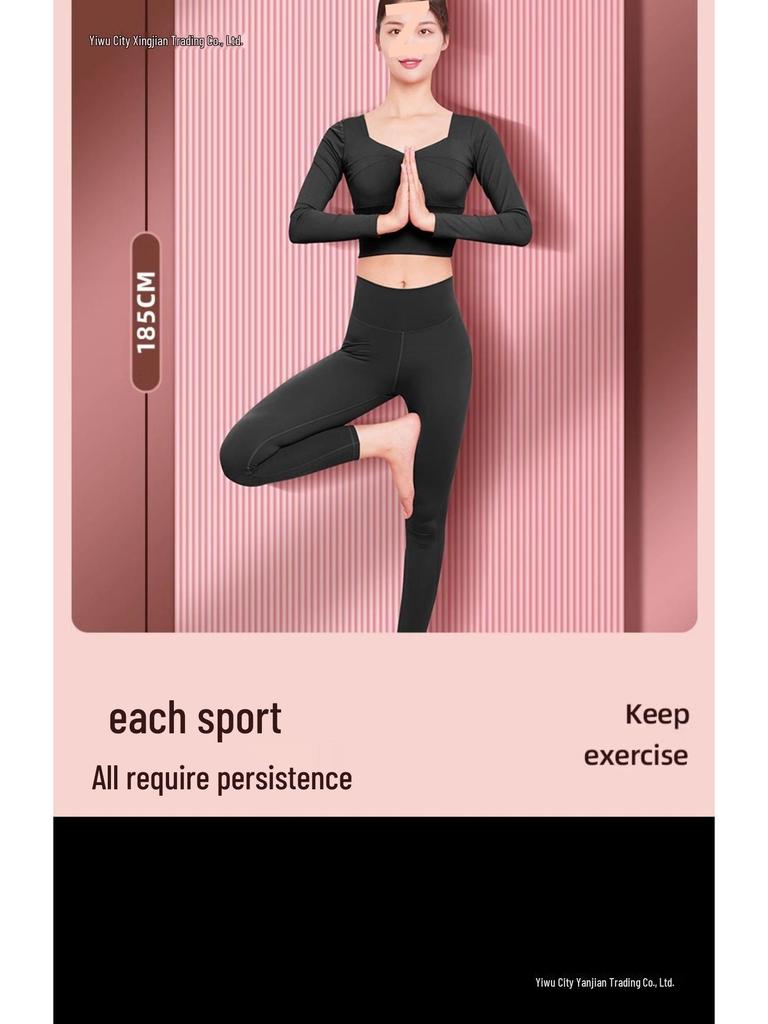 Women's Anti-Slip Shock Absorption Thick Yoga Mat for Home Fitness & Dance