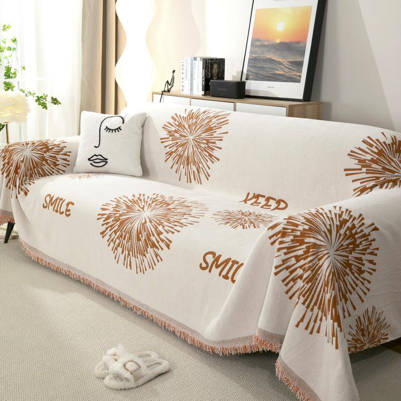 Copridivano Asciugamano Peluche Cuscino per Divano Autunno e Inverno Anti-graffio Universale All-Inclusive Copertura Tappetini Antiscivolo per Seduta