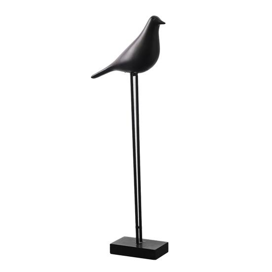 Artistic Resin Animal Statues Black & White Bird Figurine, Minimalist Modern Art Sculpture for TV Interior Design Accents Cabinet Bookshelf