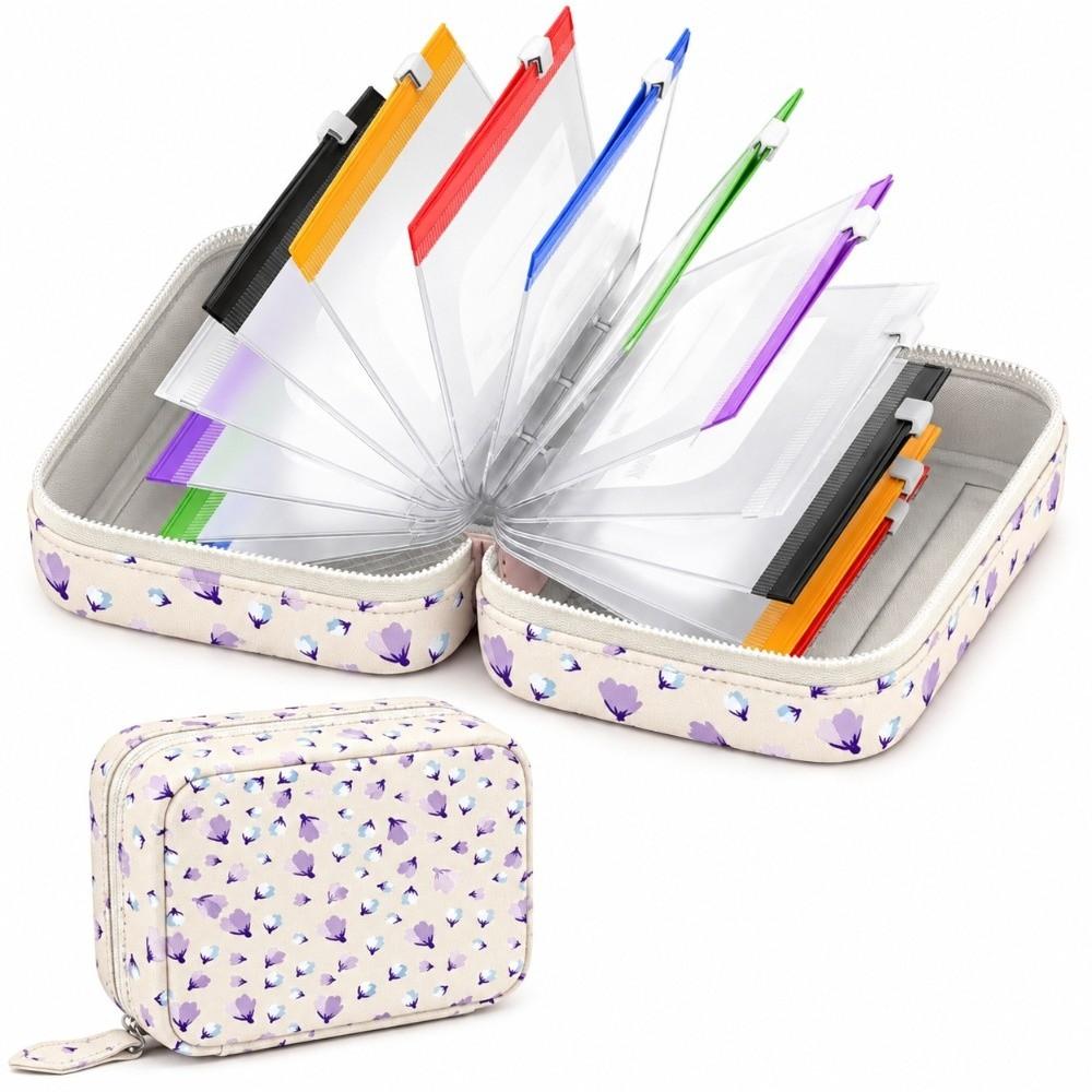 with14 Zippered Pouches Pill Pouch Organizer BPA-Free Medicine Case Daily Travel