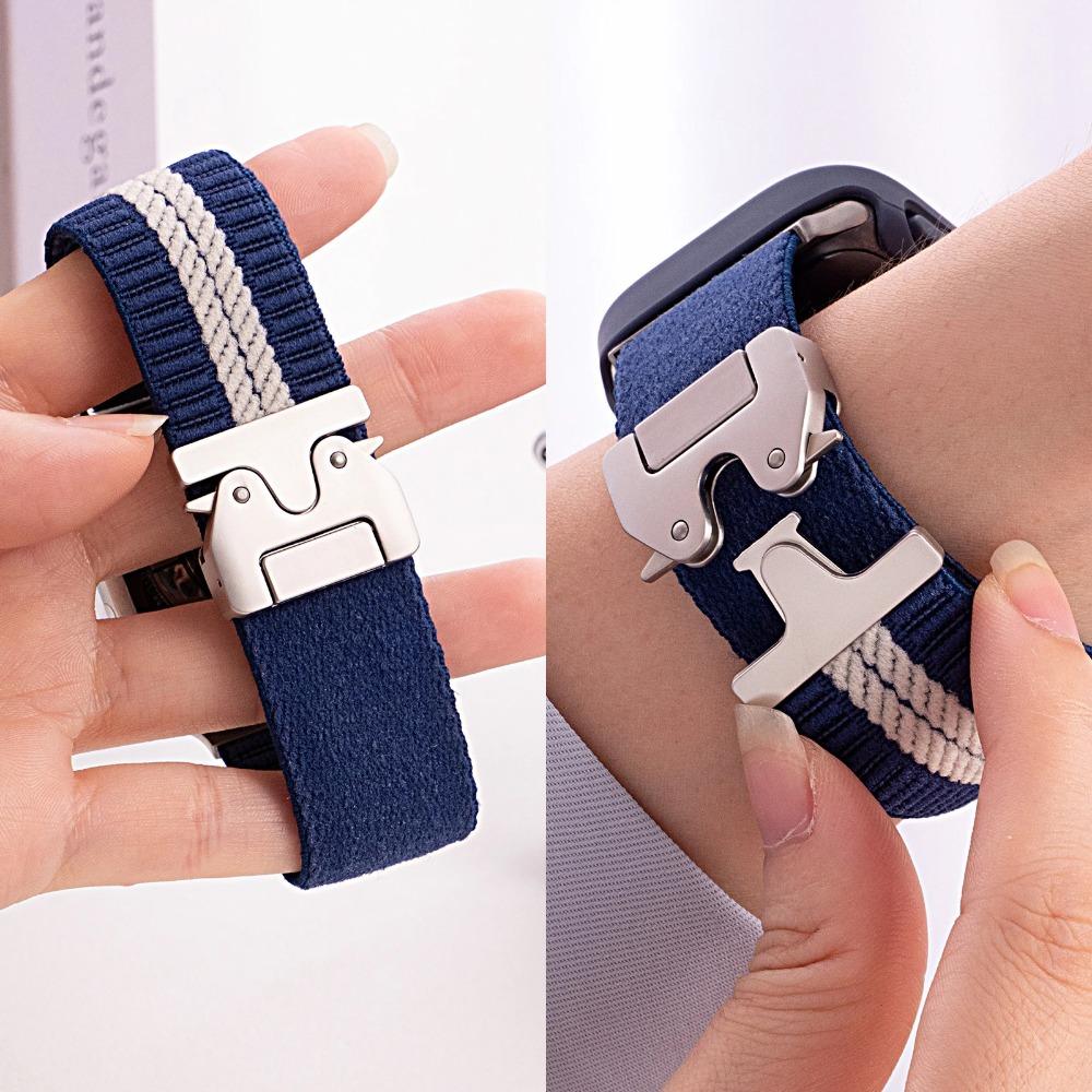 Nylon Braided Strap For Apple Watch 10 Strap 40mm 44mm 46mm 42mm 49mm IWatch Ultra2 SE 9 8 7 6 45mm 41mm 38mm Band Bracelet