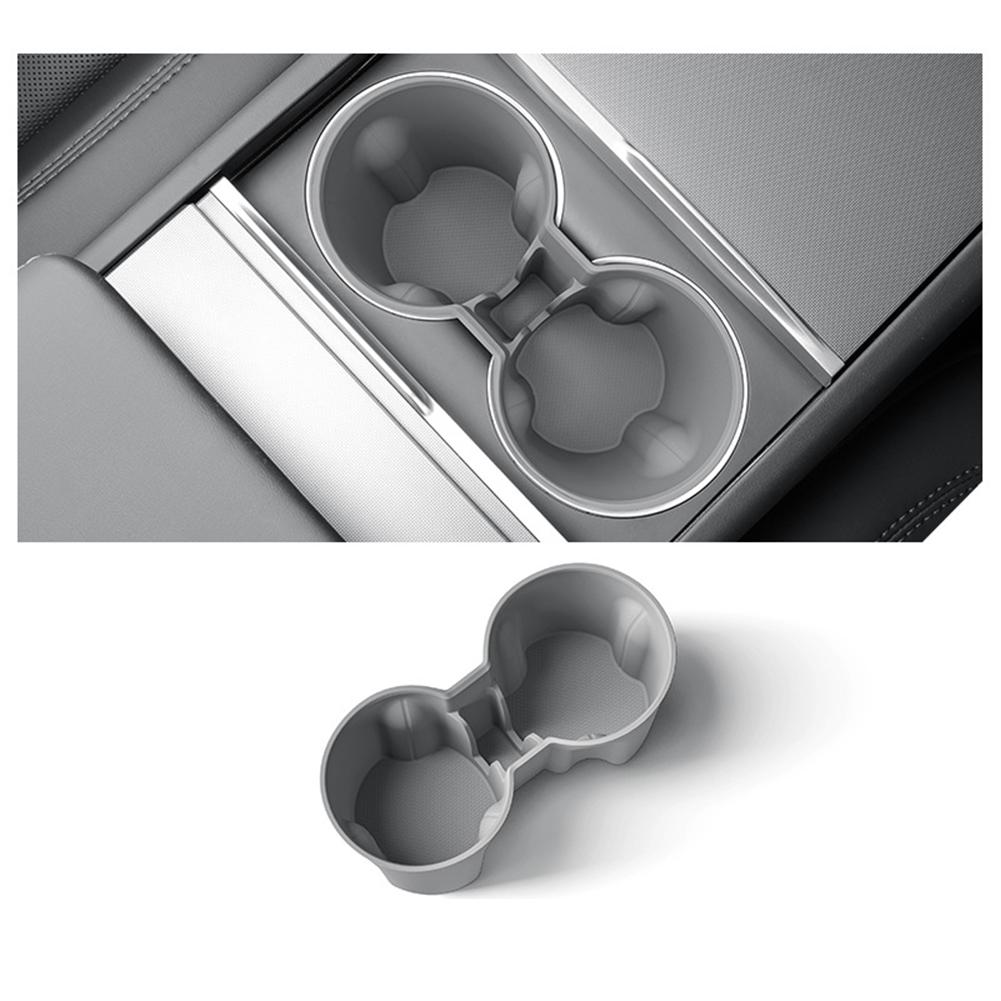 2025 New For Tesla Y Models Center Console Rear Drainage Holders Box Car Cup Beverage Storage I I9N1