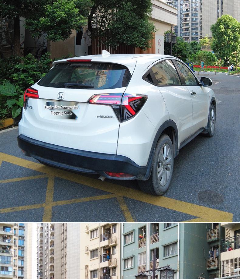 LED Tail Light Assembly with Flowing Turn Signal for 15-22 Honda Vezel - Reversing & Daytime Running Lights