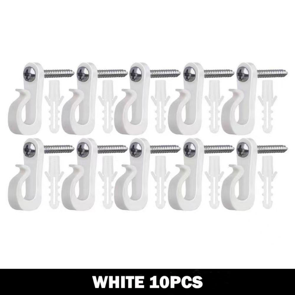New With Screw Lights Hook Plastic Black White Garage Hooks Lights Holder Indoor And Outdoor