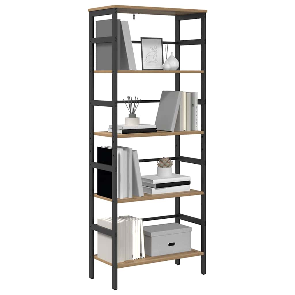 Bookshelf Artisan Oak 60 X 29.5 X 149 Cm Particleboard