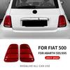 Carbon Fiber Tail Light Cover Decorative Sticker for Fiat 500 Abarth 595 695 2017-2023
