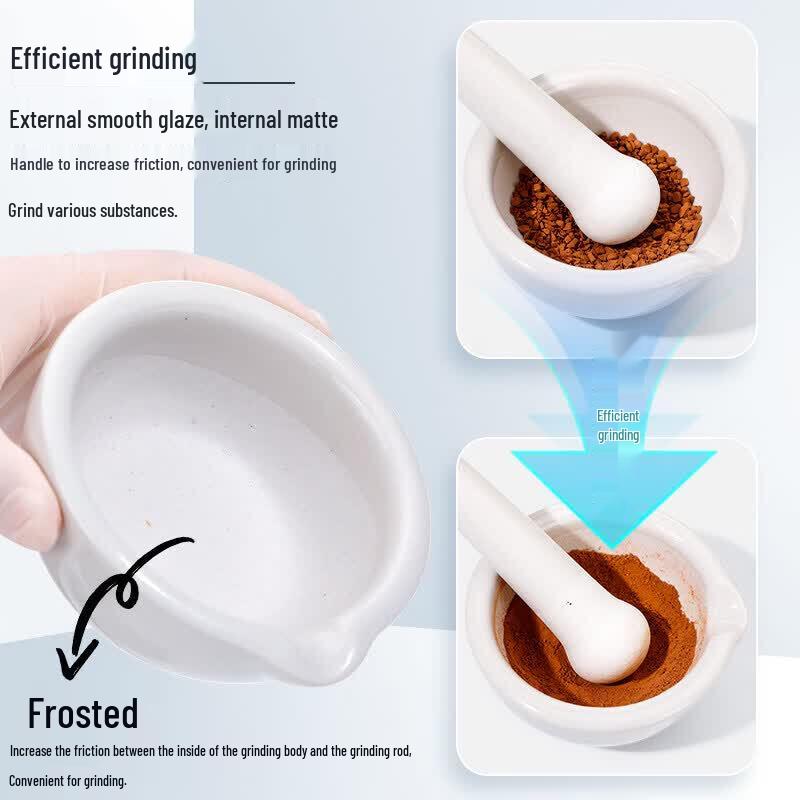 Thickened Ceramic Mortar and Pestle Set
