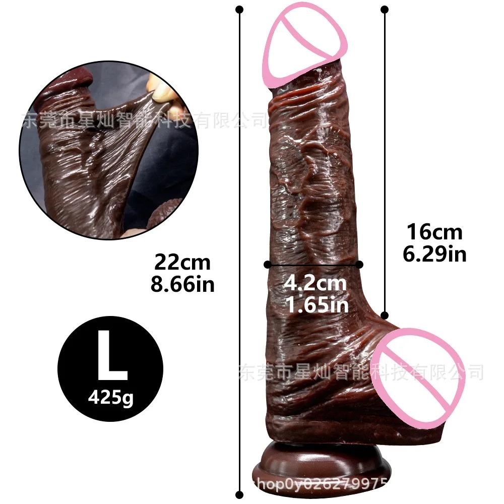 Realistic Dildos for Women Skin Sliding Foreskin Testicles Dildo Anal Vaginal Stimulation Strapon Big Penis Sex Toys for Woman