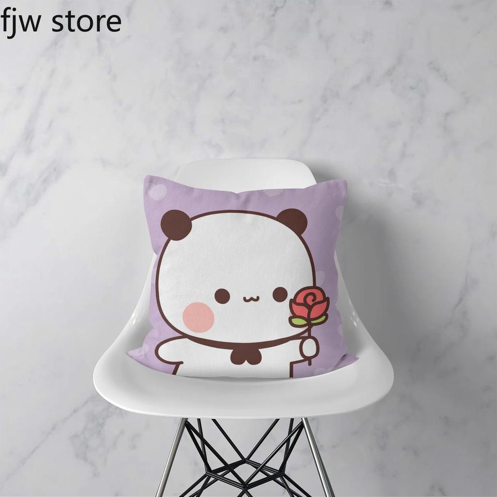 Cute Bear Bubu Dudu Pillowcase Fashionable Anime  Sweet Couple Gift  Sofa Room Bedside Home Decoration