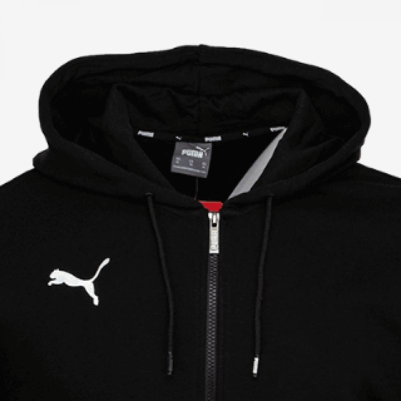 Puma Team Goal Hoodie Zip Up Training Sweatshire Jacket Jumper Black