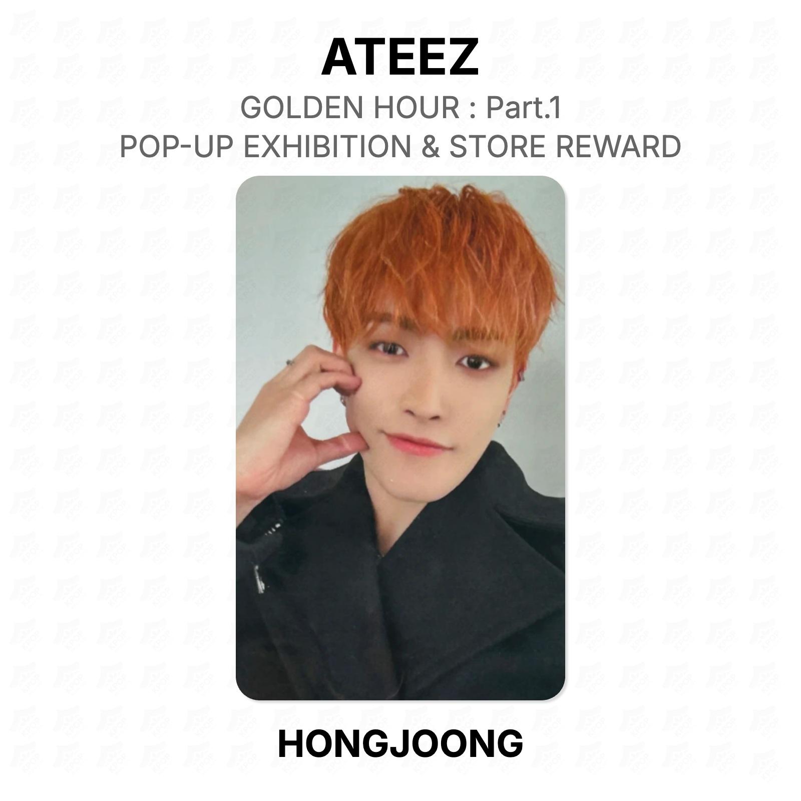 ЗОЛОТОЙ ЧАС ATEEZ : Часть 1 ВЫСТАВКА-РАСПРОДАЖА И МАГАЗИН ПОДАРОК Официальная фотокарточка HONGJOONG