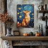 Wandkunst Metallposter Vincent Van Gogh Sternennacht Fuchs, Ländliche Wohnzimmerdekoration