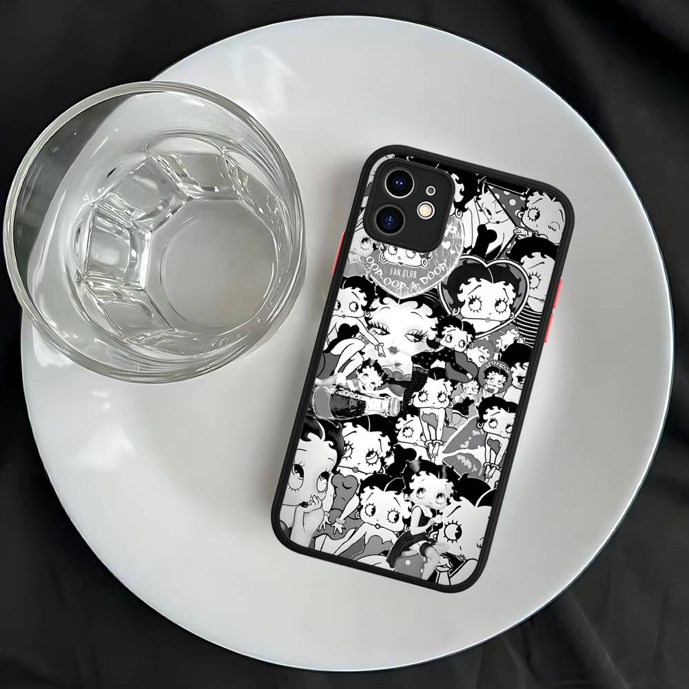 B-Bettys Boops Phone Case For IPhone 16 15 14 Plus 15 13 12 11 Pro Max X XS MAX Matte Cover