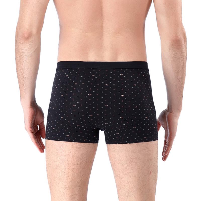 Xiaohushi Men's Skin-Friendly Cotton Print Boxer Briefs 2-Pack