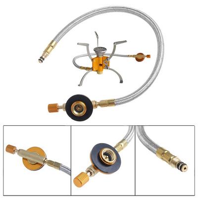 Adattatore Valvola Testa Connettore Fornello Stufa Serbatoio Gas per Campeggio all'Aperto Barbecue