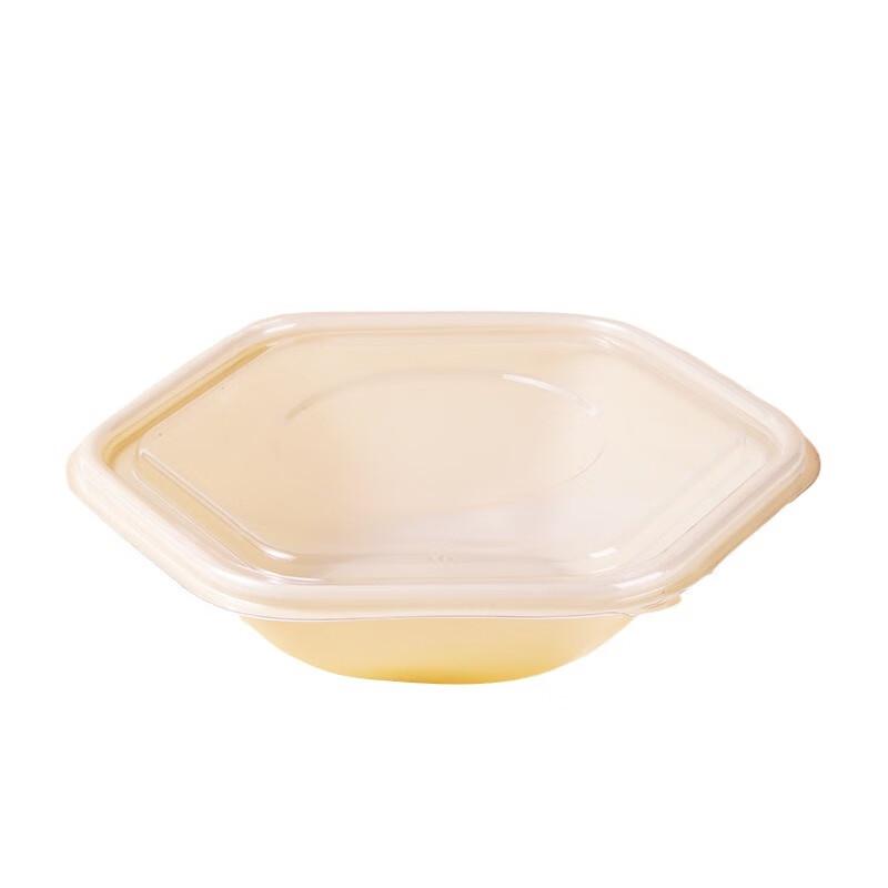 SHAN HE MEI Biodegradable Hexagonal Disposable Bowls with Lids