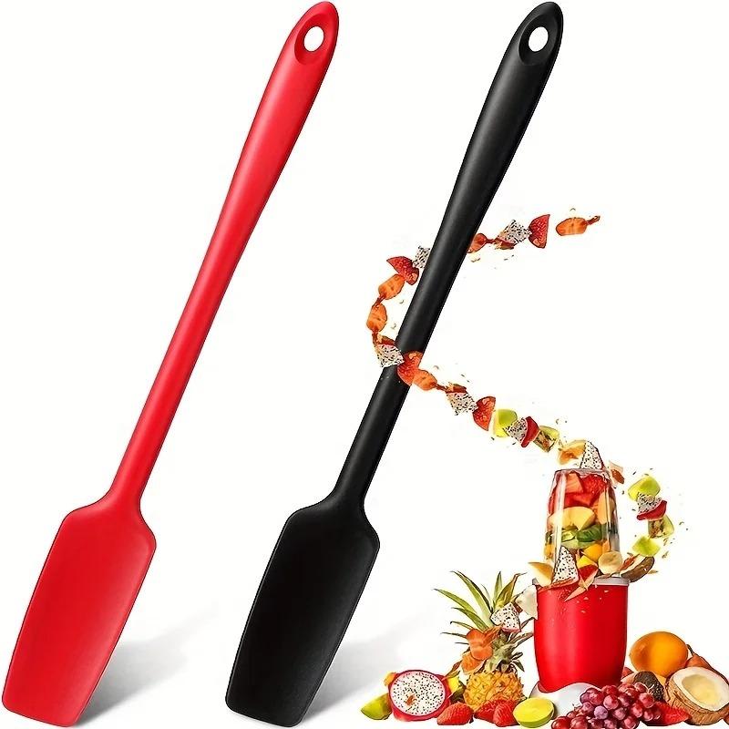 Spatola in Silicone a Manico Lungo per Cucina, Spatola Raschietto per Barattoli, Raschietto in Gomma Antiaderente, Frullati, Frullatori, Cottura, Cottura al Forno
