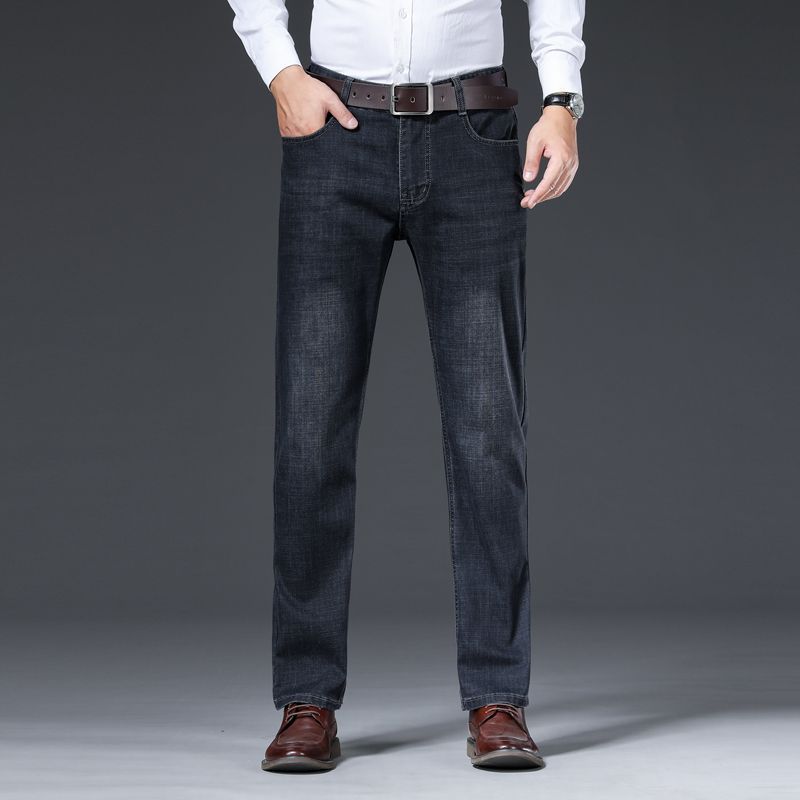 Men's Spring & Fall Loose Straight-Leg Jeans: Versatile, Trendy Business-Casual Trousers