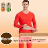 Unisex Lambswool Underwear Set with Fleece Lining & Thick Fabric for Autumn/Winter.