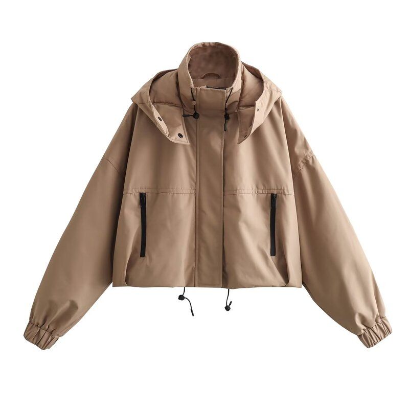 Western Style Winter New Women clothes Design Versatile Hood Crop jacket Outerwear 6318251 704