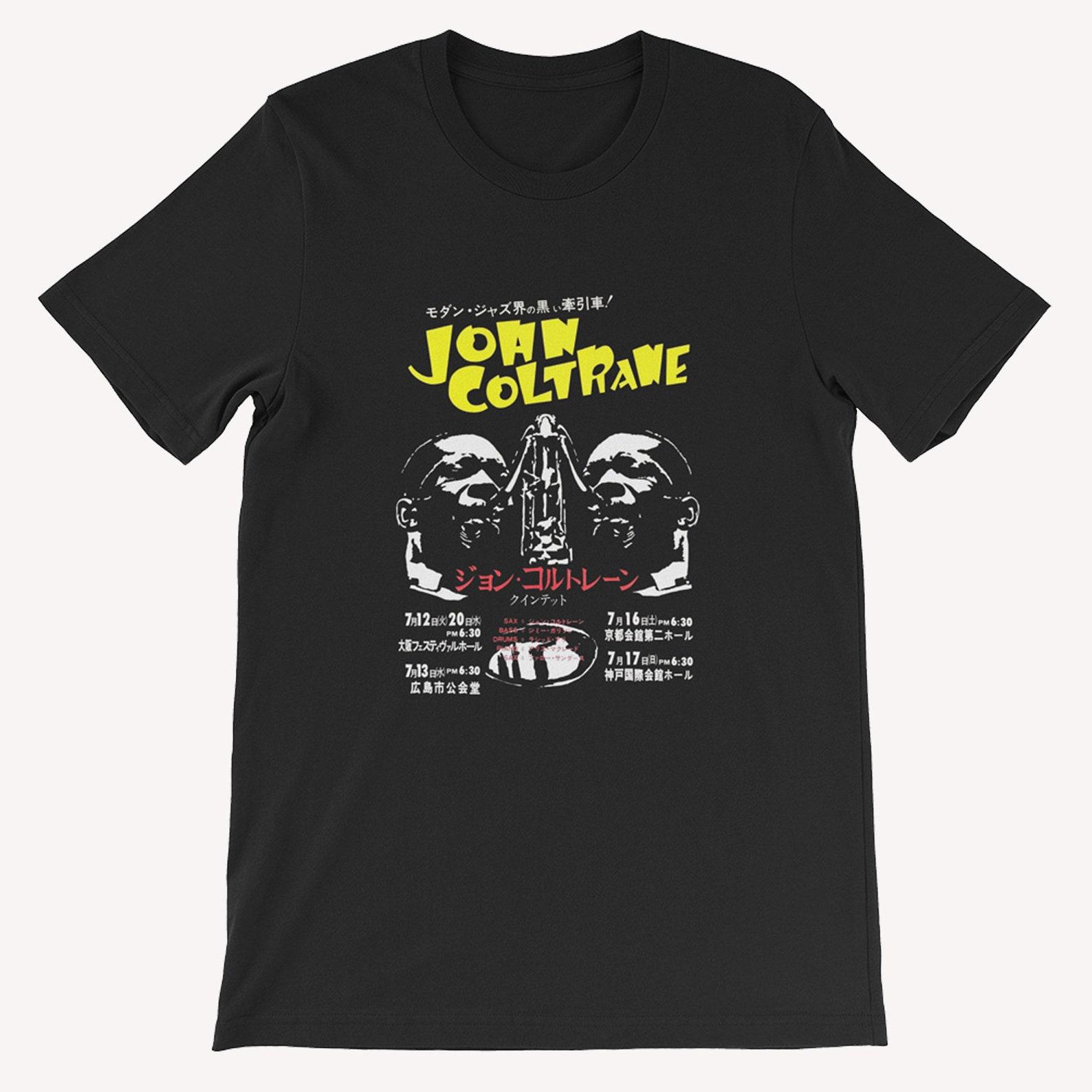 John Coltrane 1966 Japan Tour T shirt - Rare Jazz Concert Tee L