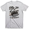 BIKER T-Shirt Retro Racing Skull Motorcycle LVIII Tattoo Miami Vegas Gray Tee