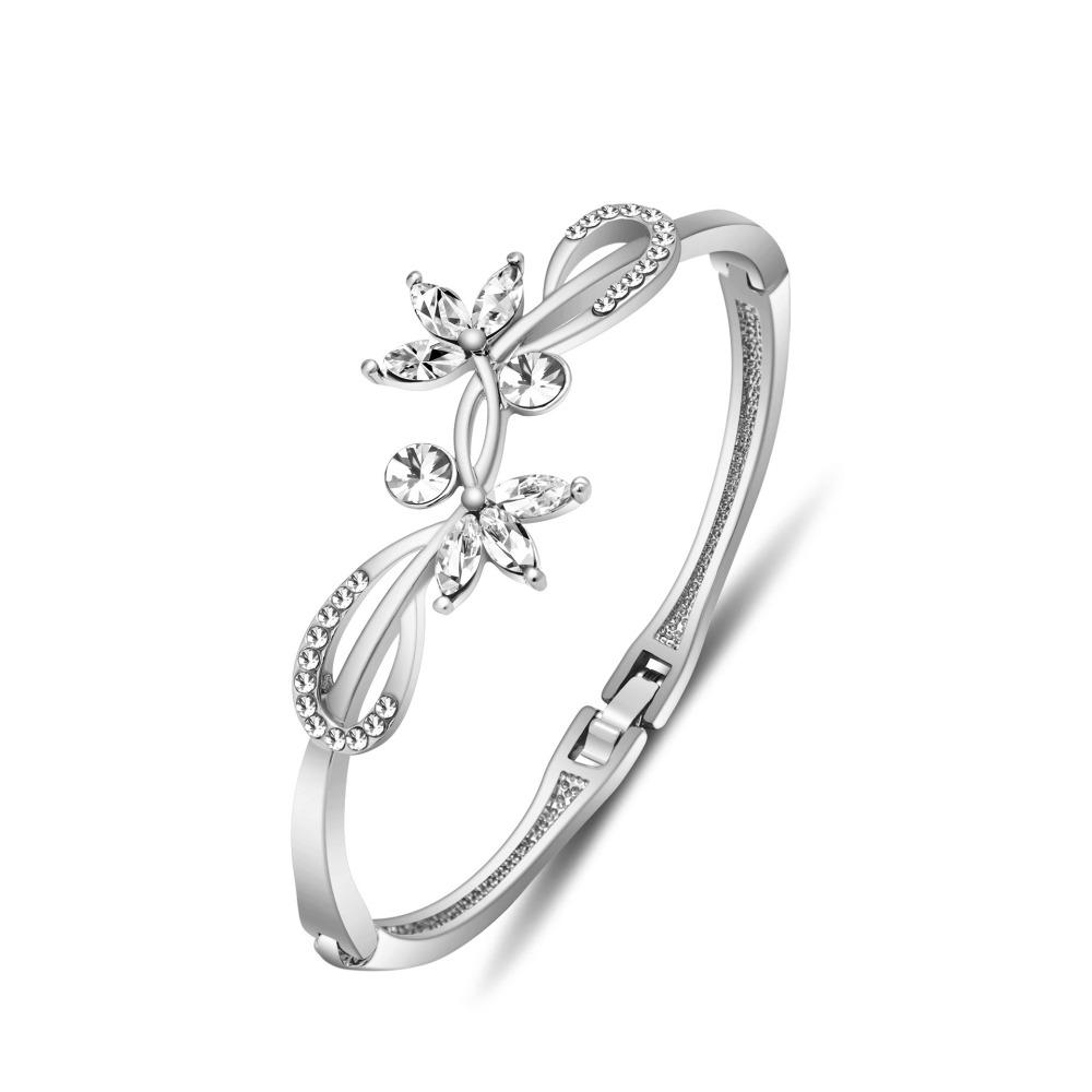 Simple Bracelet Light Luxury Personalized Cross Diamond-encrusted Gold Bracelet Women's Jewelry