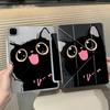 Cute Little Black Cat Y-Fold Holder Cover Tablet Case For iPad Pro 2025 Mini 6 7 Air 4 5 M3 M2 1 2 M4 11inch Pro 11th 10th 9th