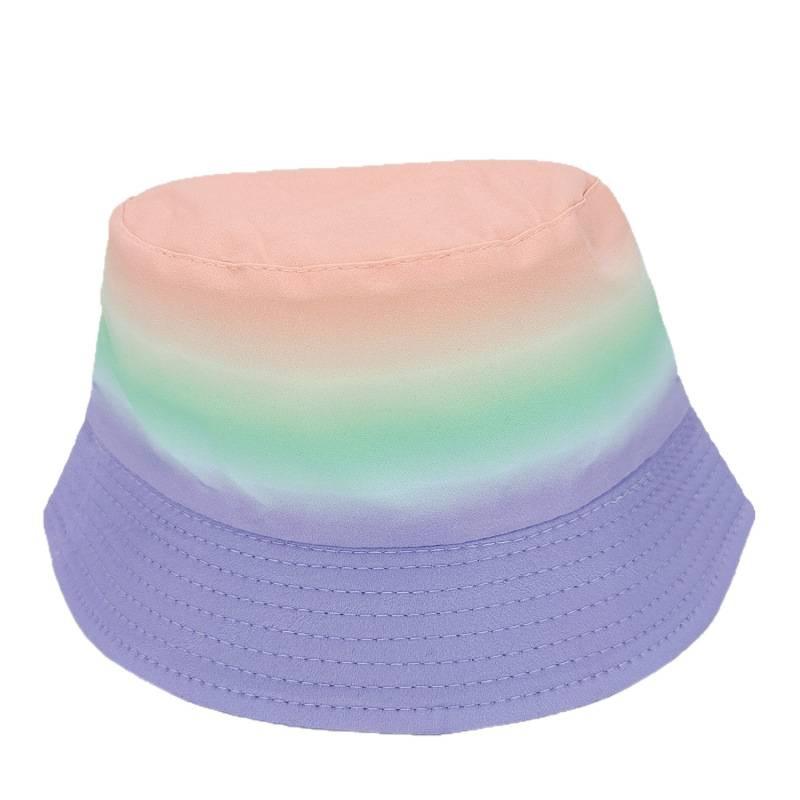 New Color Matching Tie-dye Bucket Hat Double-sided Sun Hat Women's Summer Sunscreen Basin Hat Casual Spot