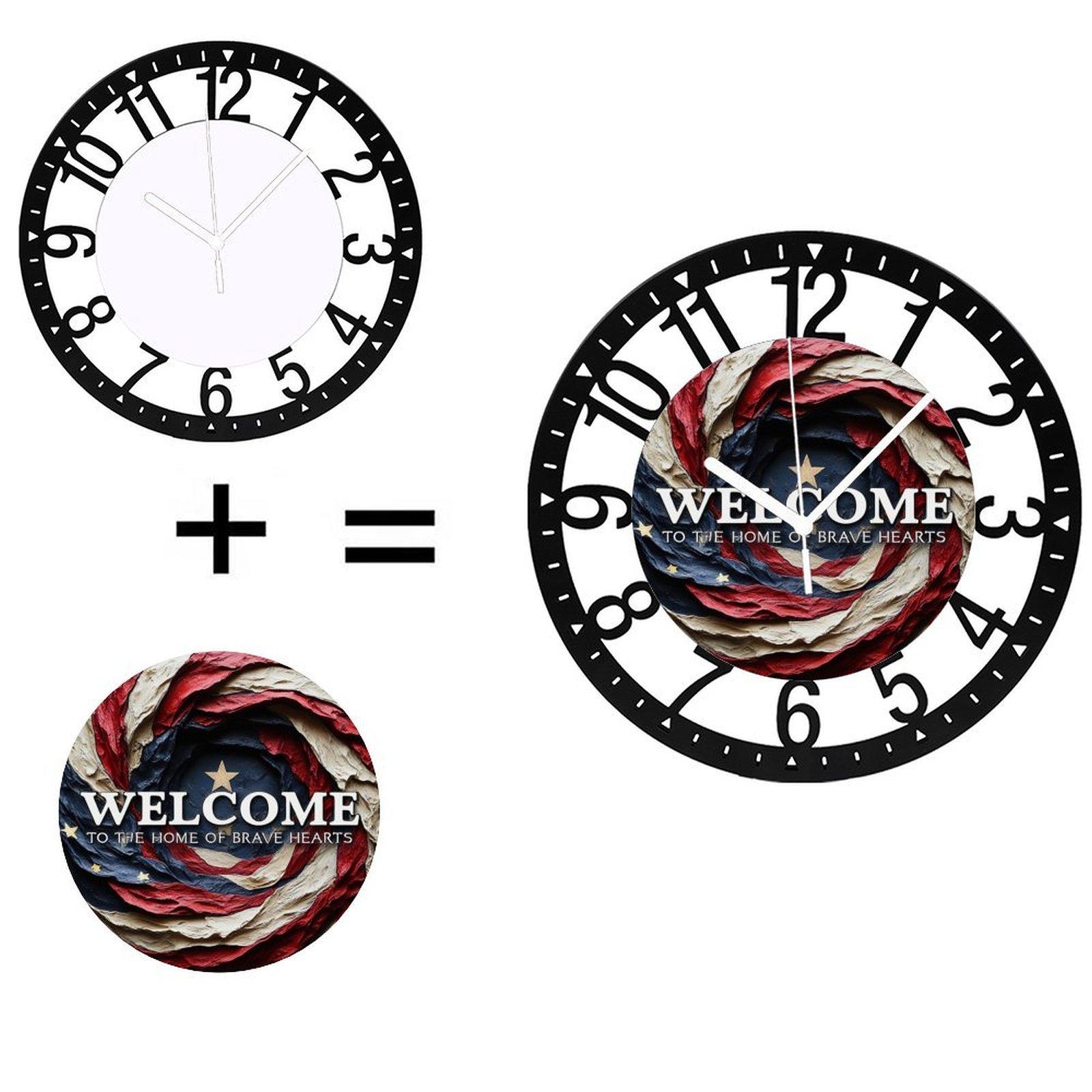 25cm Modern Iron Round Wall Clock with Simple Design Silent Operation (Black,10 inch(25.40cm))