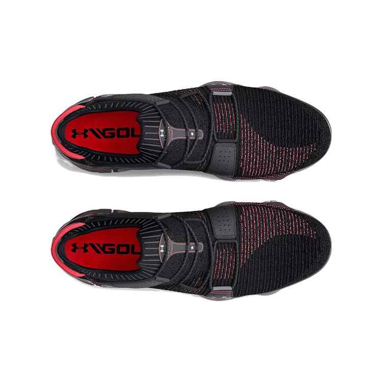 Under Armour Hovr Tour Spikeless Wide Golf Shoes 'Black Red' 3025744-001