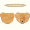 WTEMPO Teddy Bear Head/Heart Shaped Wooden Cabinet Handles Beech Drawer Handles DIY Wardrobe/Door Handle with Screws Furniture Hardware Accessories