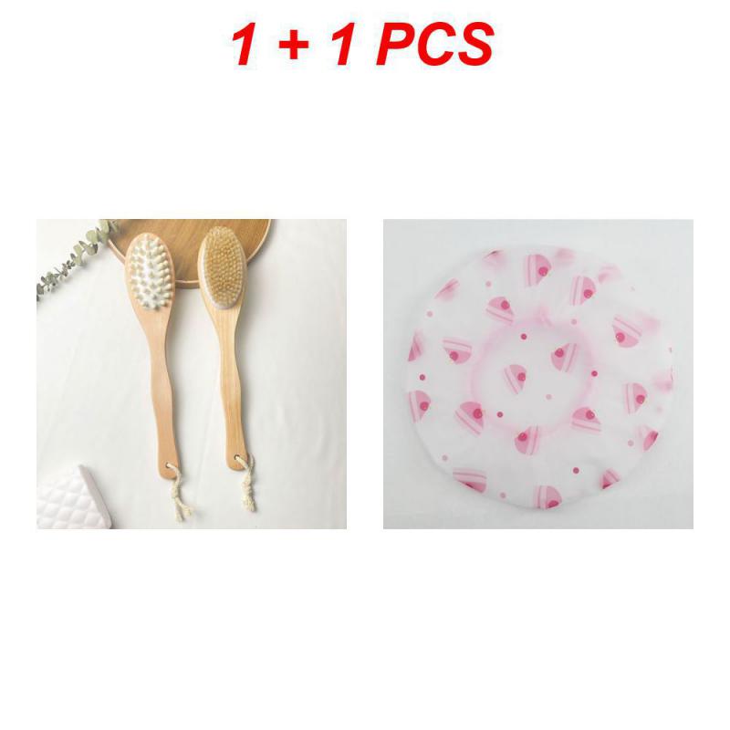 2 In 1 Dry Skin Body Brush Natural Bristle Dead Skin Remover Anti Cellulite Exfoliates Blood Circulation Health Massage Tools