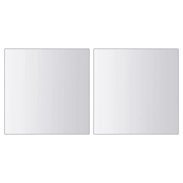 Carreaux de miroir - VIDAXL - 48 pcs - Verre - 15x15 cm - Design sans cadre