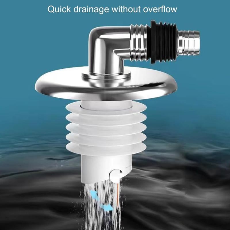 Double Purpose Not Overflows Not Odor Washing Machine Drain Connector ABS Drainages Adapter Upgrades for Bathroom Sink Tub