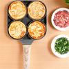 Brattopfpfanne mit 4 Gittern, verdickte antihaftbeschichtete Eier-Pfannkuchen-Steakpfanne, Eier-Schinken-Kochpfannen, Frühstückskocher-Kochgeschirr.