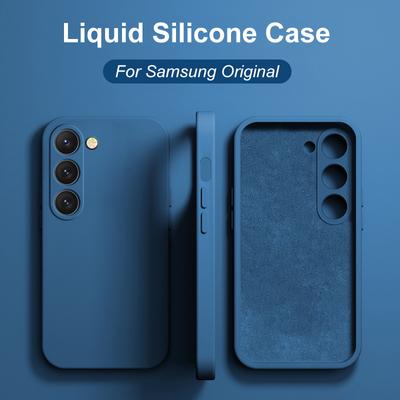 For S24 S23 Ultra Plus Case Square Liquid Silicone Phone Cases For Samsung Galaxy S24 S23 S22 Ultra Plus S24Plus S24Ultra Soft Cover