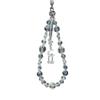 Ice Transparent Phone Wrist Strap Bracelet Rhinestone Beaded Pendant Keychain  Bag