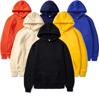 High Quality Men's and Women's Universal Solid Color Pocket Hoodie Sports Fitness Sweatshirt Fashion Casual Jumper Multi-color