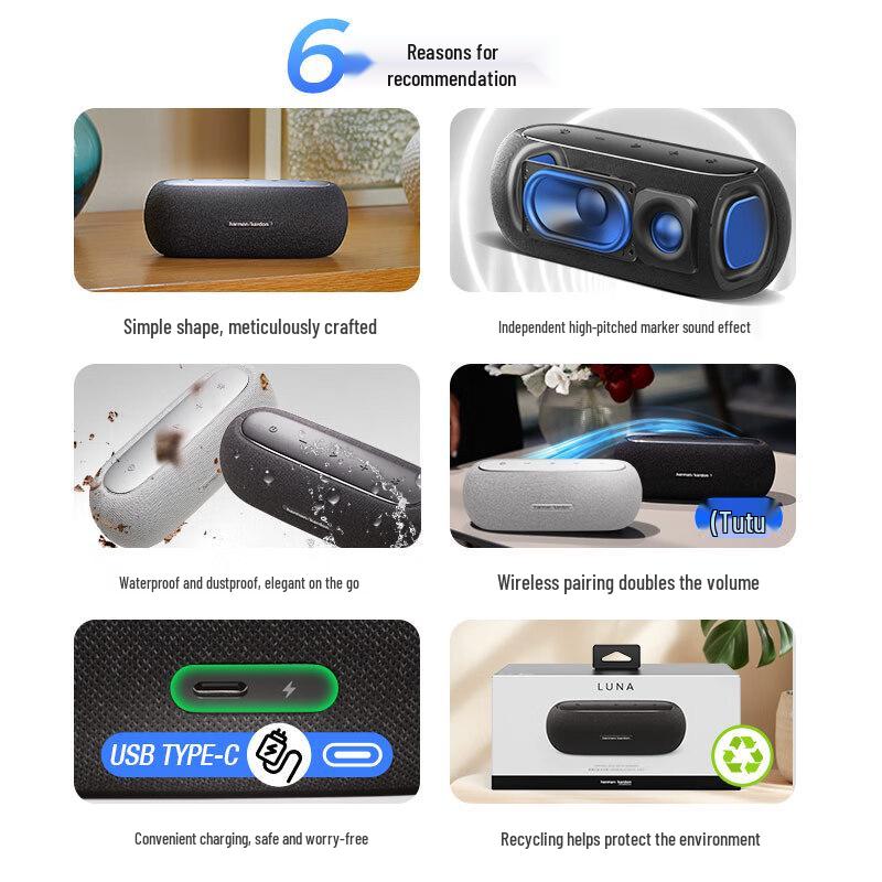 Harman Kardon LUNA Portable Bluetooth Speaker